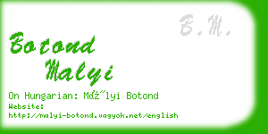 botond malyi business card